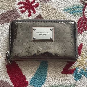 Michael Kors Gold Petite Wristlet with Zipper